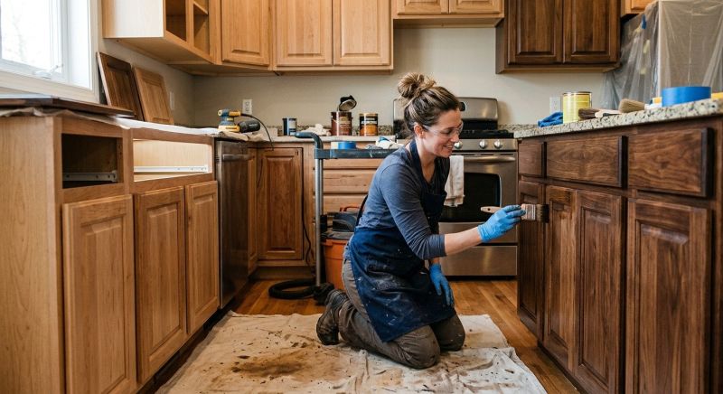 Kitchen Cupboard Refinishing in Terre Haute, IN
