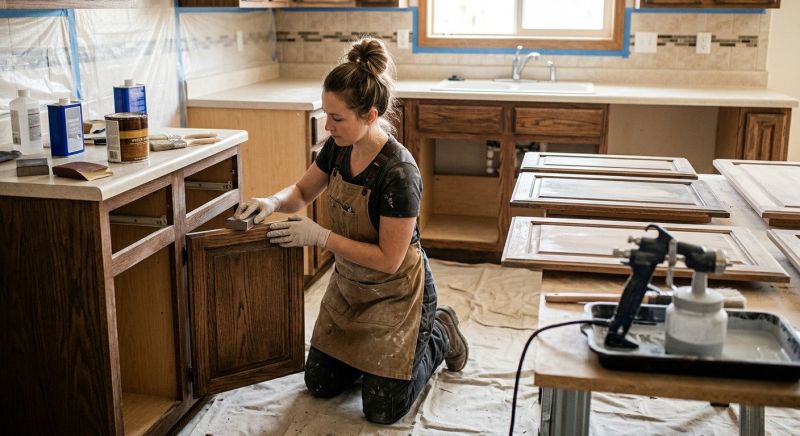 Wood Cabinet Refinishing in Kokomo, IN