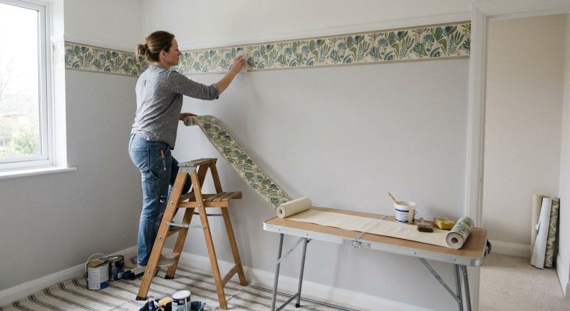 Bedroom Wallpaper Installation in Conroe, TX