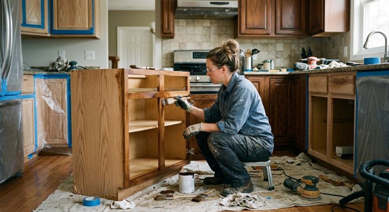 Wood Cabinet Refinishing in Bloomington, IN